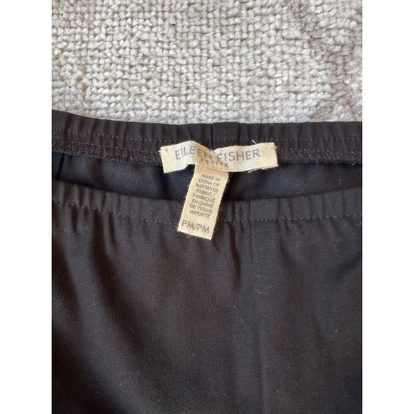 Eileen Fisher Black Cropped Pants Sz Petite Medium - Picture 2 of 7